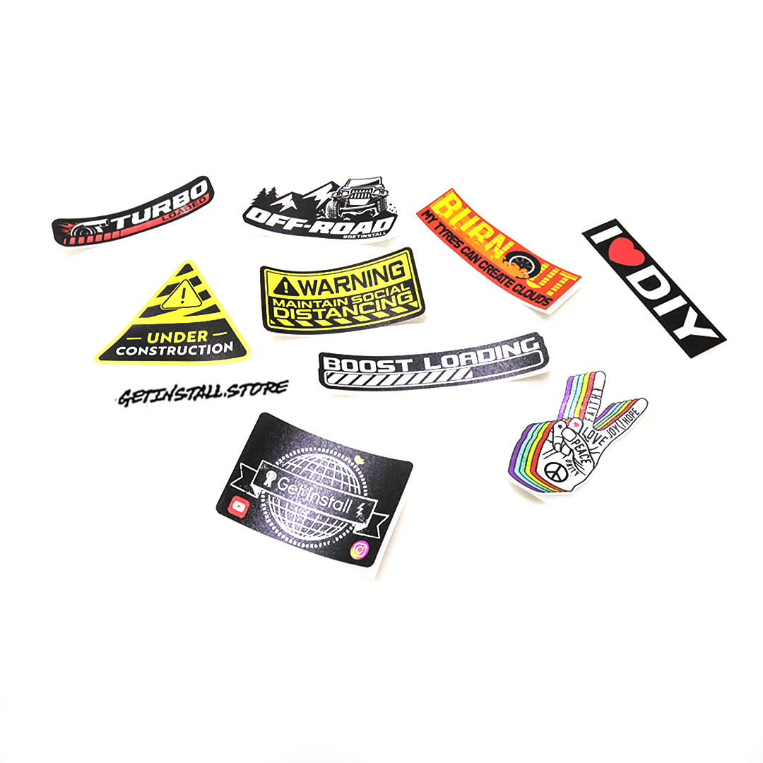 Car enthusiast Sticker.  (Pack of- 9)