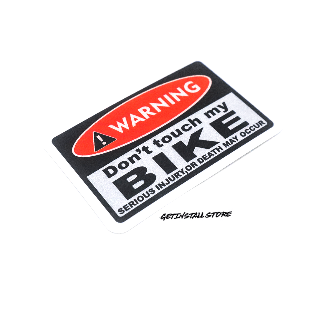 Bicycle Don't Move My Bike Warning Sticker Mountain Bike Frame Decorative  Decal Waterproof PVC Sticker Cycling Car Accessory - AliExpress