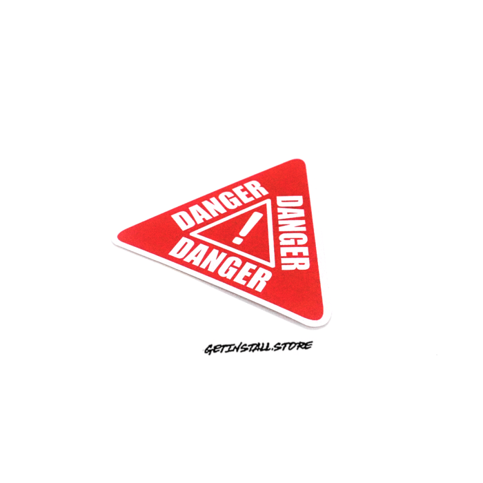 Danger sign sticker - Image 2