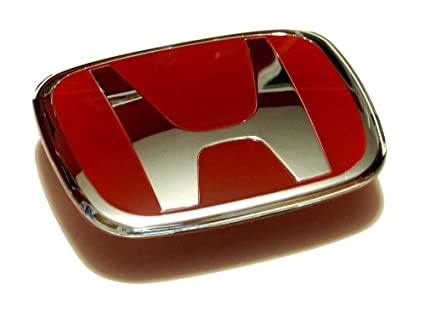 Honda Steering Wheel JDM Type R Emblem Fits Honda Civic City Jazz Brio 2009-2016 (Red)