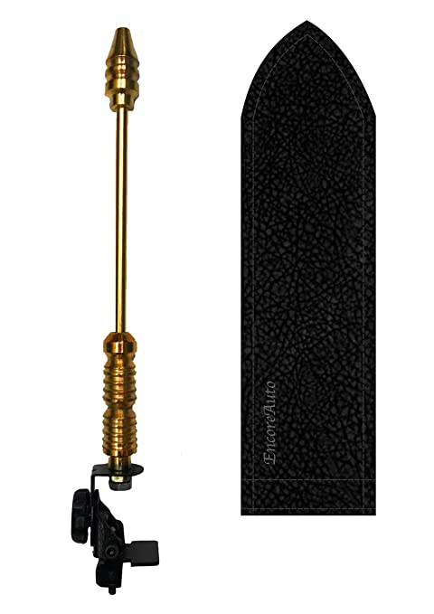Golden Car Flag Rod with Universal Bracket and Black Cover for All Car  Models/Judgement Rod/Corner Rod - Get Install