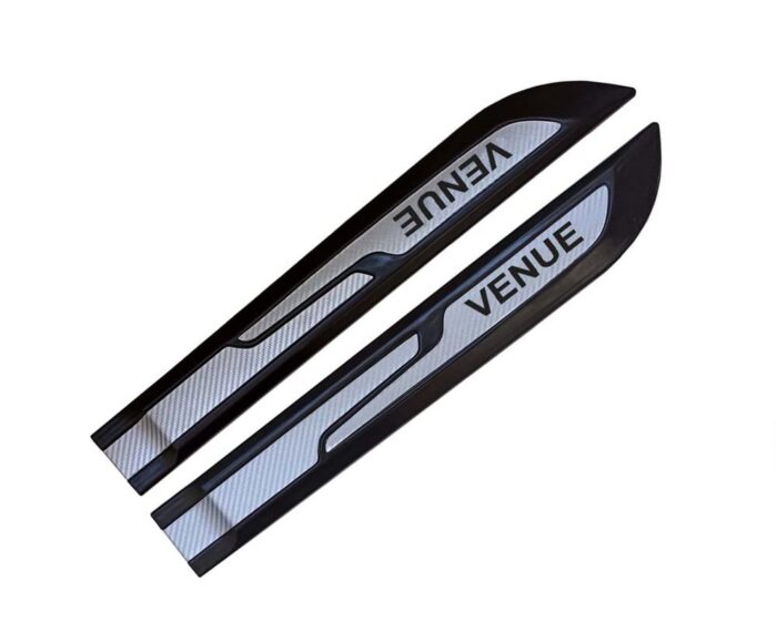 Car Door Side Beading Moulding Silver Black Colour Compatible for Hyundai Venue Set of 4 Pieces - Image 3