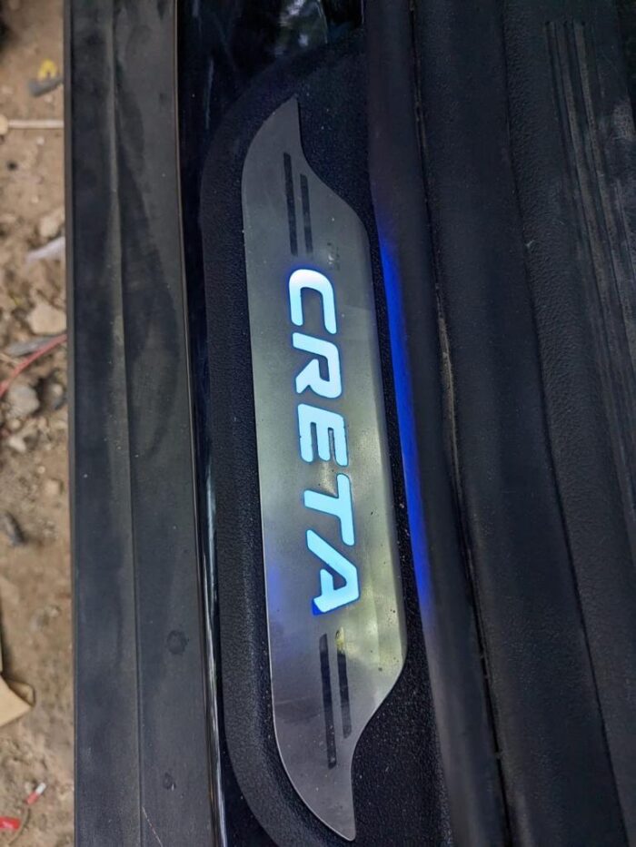 Illuminated Door sill plate for creta